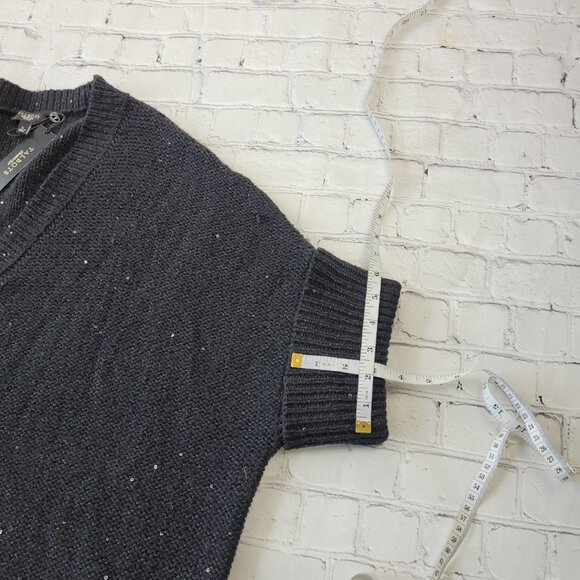 NWT Talbots Woman’s black buttoned cardigan sweater dolman elbow sleeve L Petite - Picture 7 of 10